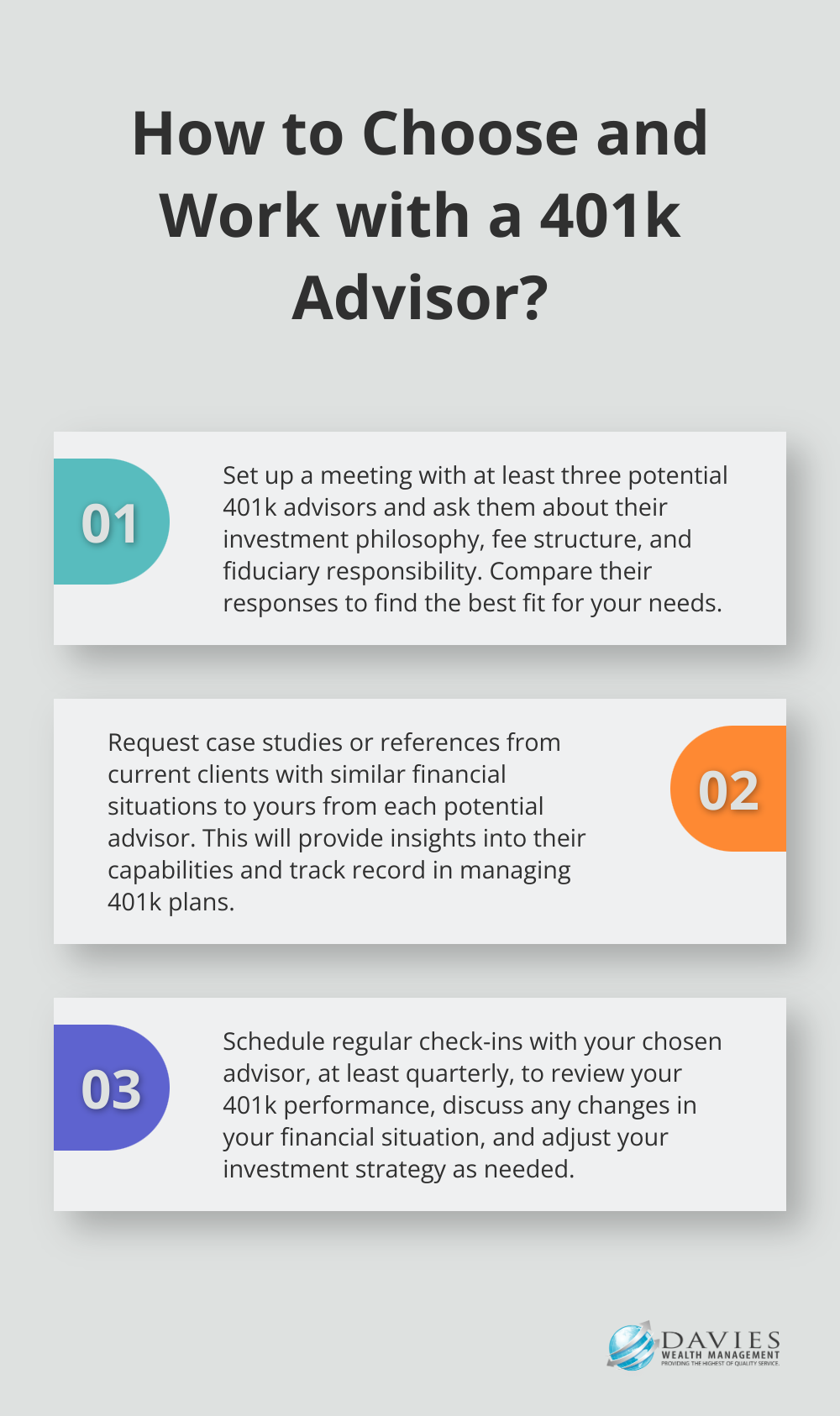 Infographic: How to Choose and Work with a 401k Advisor?