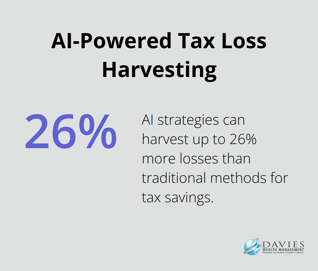 Chart showing AI strategies can harvest 26% more losses than traditional methods for tax savings