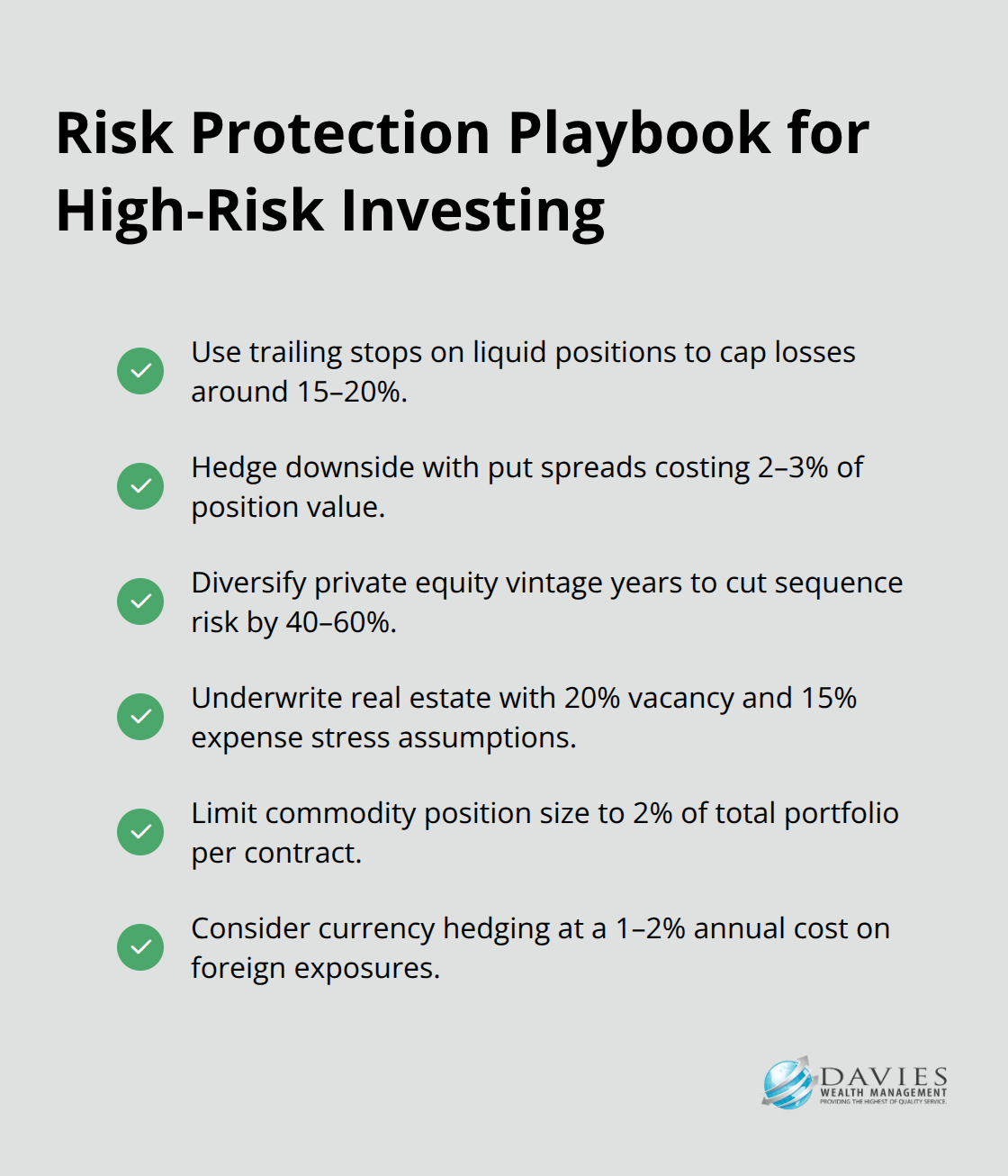 Checklist of practical risk management techniques for liquid and alternative assets. - Venture investing