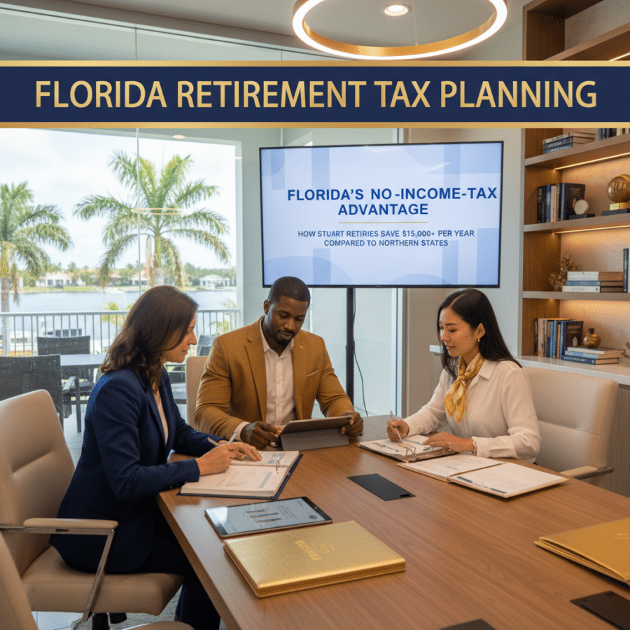 florida retirement tax planning — Florida's No-Income-Tax Advantage: How Stuart Retirees Save $15,000+ Per Year Compared to Northern States