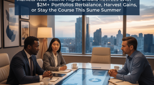 portfolio rebalancing — Markets Near All-Time Highs: Should Retirees With $2M+ Portfolios Rebalance, Harvest Gains, or Stay the Course This Summer?