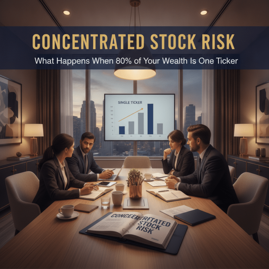 concentrated stock risk — Concentrated Stock Risk: What Happens When 80% of Your Wealth Is One Ticker