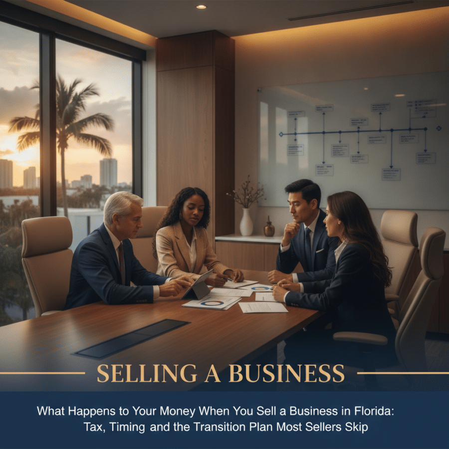 selling a business — What Happens to Your Money When You Sell a Business in Florida: Tax, Timing, and the Transition Plan Most Sellers Skip
