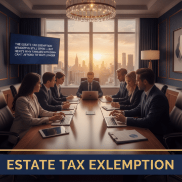 estate tax exemption — The Estate Tax Exemption Window Is Still Open — But Here's Why Families With $5M+ Can't Afford to Wait Any Longer