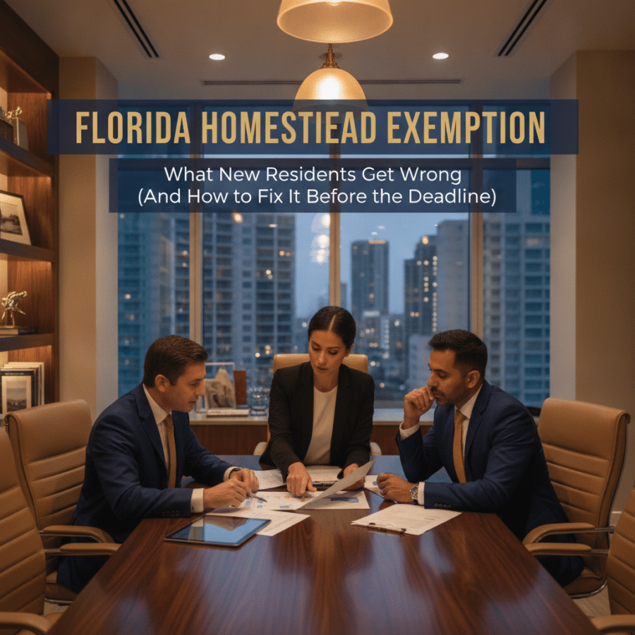 florida homestead exemption — The Florida Homestead Exemption: What New Residents Get Wrong (And How to Fix It Before the Deadline)
